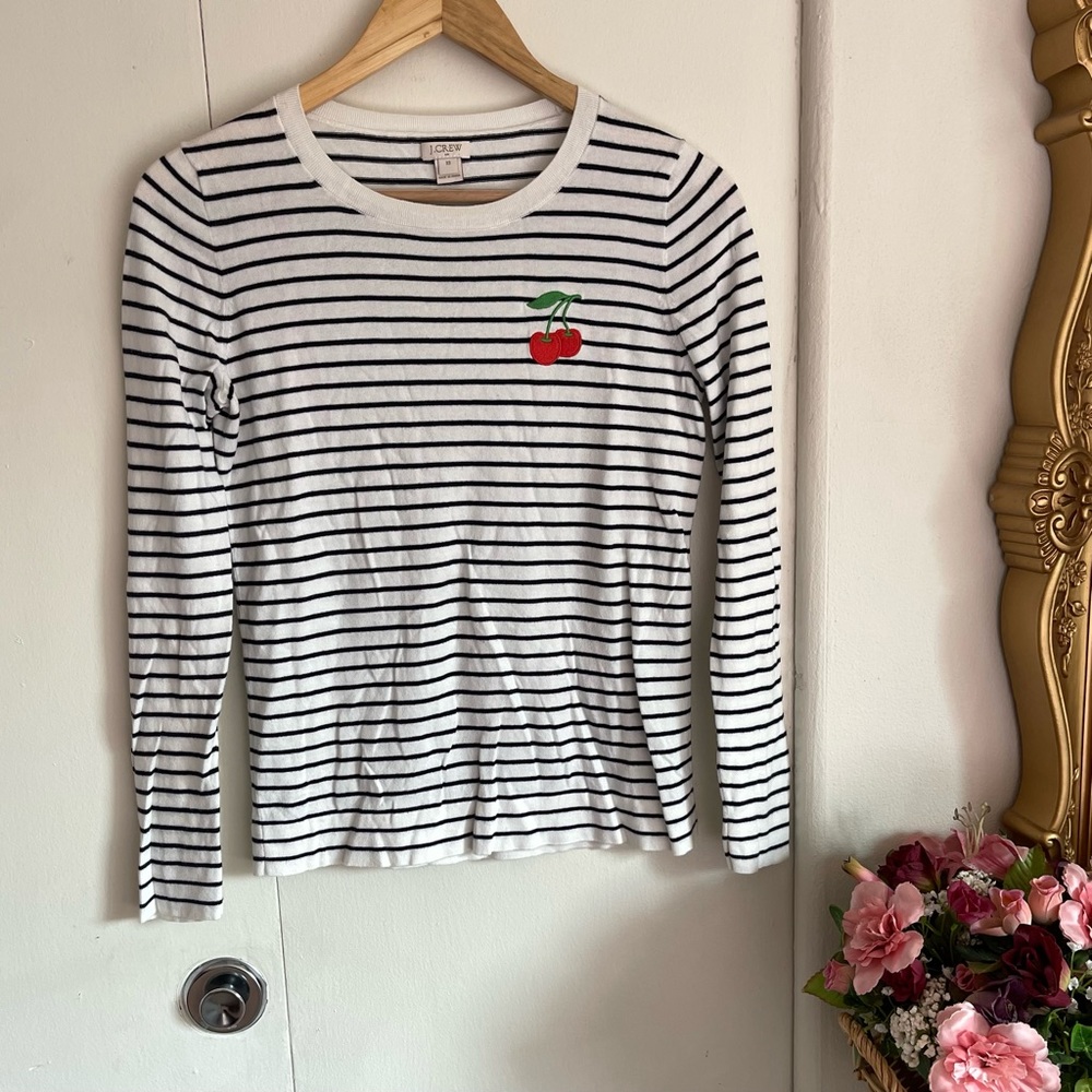 Striped Cherry Sweater